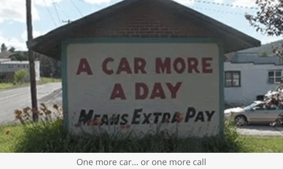 a car more a day